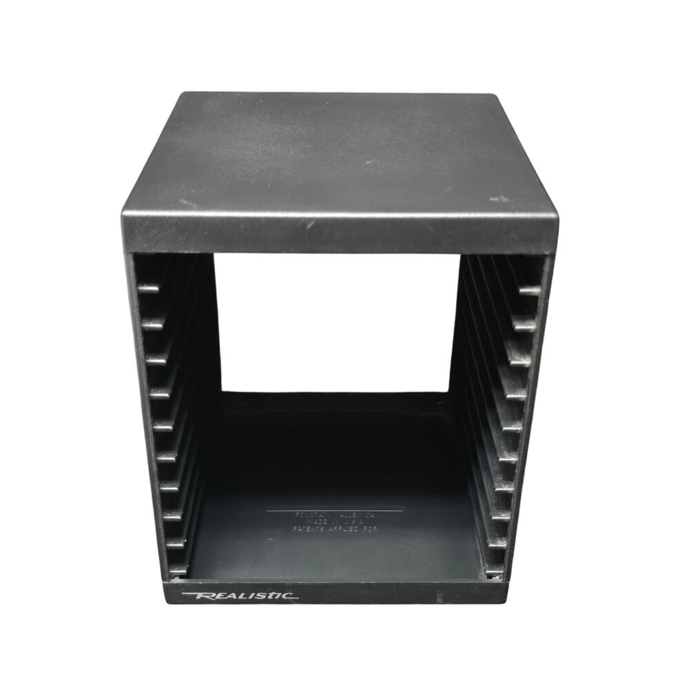 Realistic CD Holder Self Standing 10 Compact Disc Storage Rack